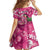 Hawaiian Flamingo Hibiscus Personalised Family Matching Off Shoulder Maxi Dress and Hawaiian Shirt Pink Summer Tropical Flowers - Polynesian Pride
