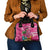 Hawaiian Flamingo Hibiscus Personalised Shoulder Handbag Pink Summer Tropical Flowers - Polynesian Pride