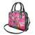 Hawaiian Flamingo Hibiscus Personalised Shoulder Handbag Pink Summer Tropical Flowers - Polynesian Pride