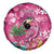 Hawaiian Flamingo Hibiscus Personalised Spare Tire Cover Pink Summer Tropical Flowers - Polynesian Pride
