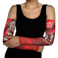 Vintage Ngatu Tribal Tonga Pattern Arm Sleeves - Polynesian Pride