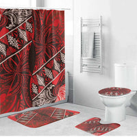 Vintage Ngatu Tribal Tonga Pattern Bathroom Set - Polynesian Pride
