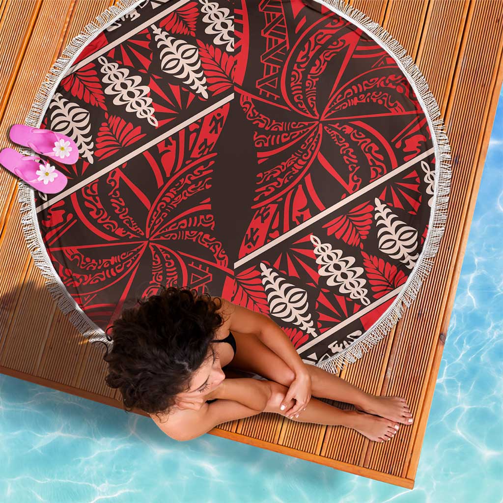 Vintage Ngatu Tribal Tonga Pattern Beach Blanket - Polynesian Pride