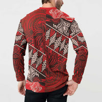 Vintage Ngatu Tribal Tonga Pattern Button Sweatshirt - Polynesian Pride