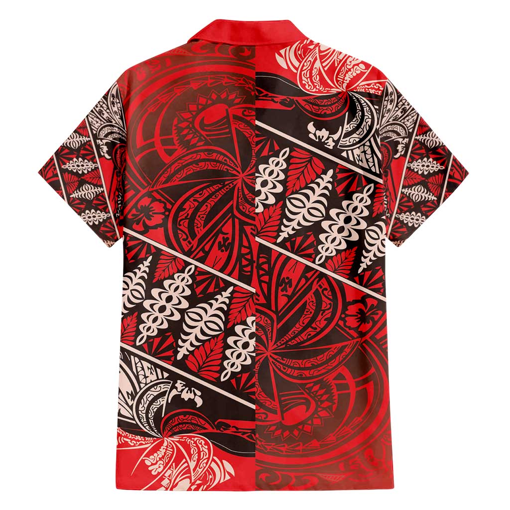 Vintage Ngatu Tribal Tonga Pattern Family Matching Puletasi and Hawaiian Shirt - Polynesian Pride