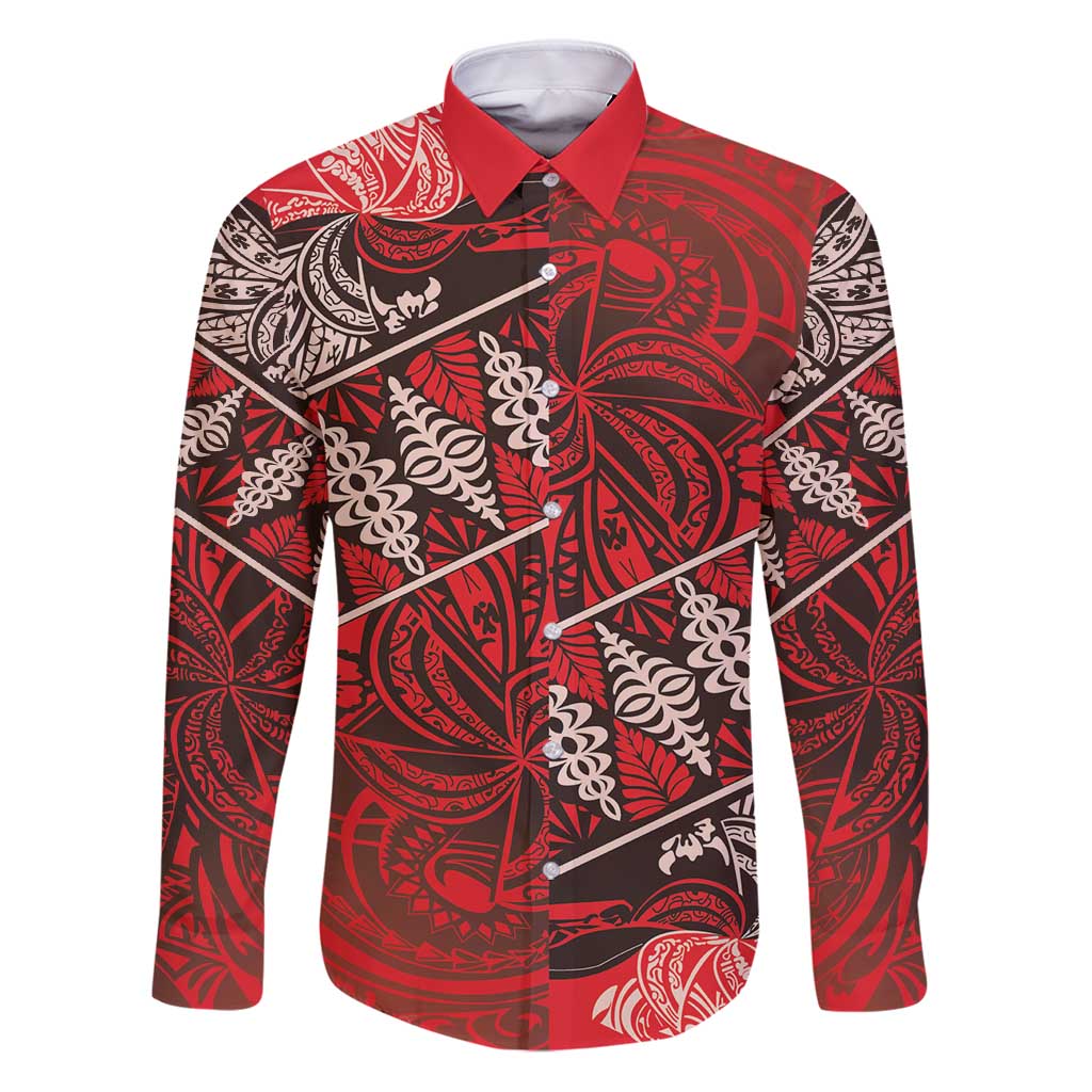 Vintage Ngatu Tribal Tonga Pattern Family Matching Puletasi and Hawaiian Shirt - Polynesian Pride