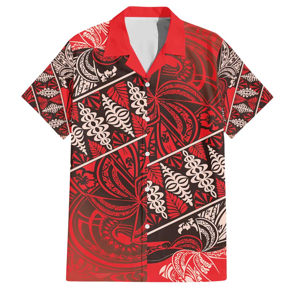 Vintage Ngatu Tribal Tonga Pattern Hawaiian Shirt - Polynesian Pride