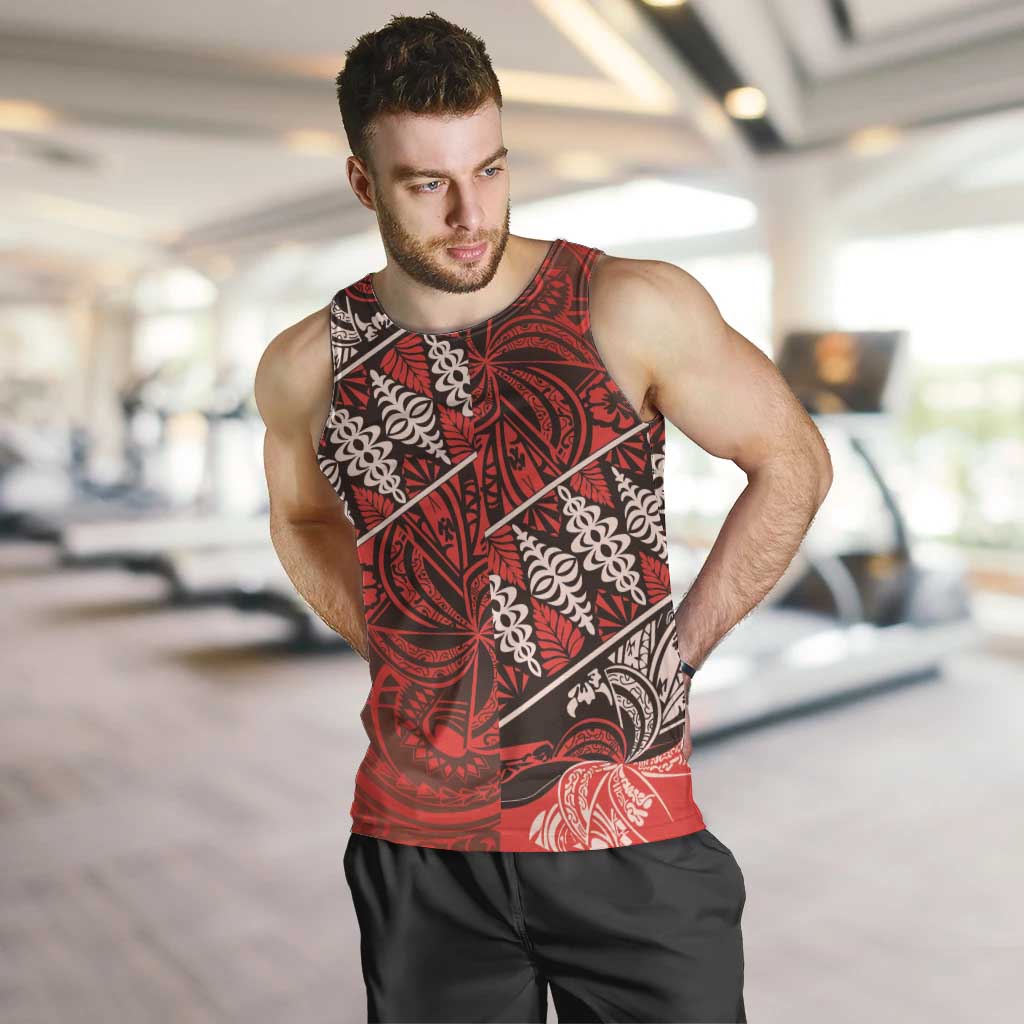 Vintage Ngatu Tribal Tonga Pattern Men Tank Top - Polynesian Pride