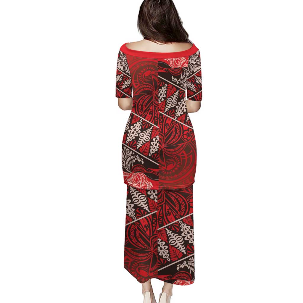 Vintage Ngatu Tribal Tonga Pattern Puletasi - Polynesian Pride