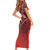 Vintage Ngatu Tribal Tonga Pattern Short Sleeve Bodycon Dress - Polynesian Pride