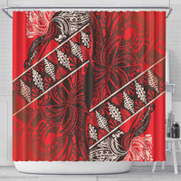 Vintage Ngatu Tribal Tonga Pattern Shower Curtain - Polynesian Pride