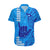 Strong Maui Hawaiian Shirt Good Living Hawaii with Shaka Sign Kakau Tribal Blue LT9 Blue - Polynesian Pride