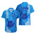 Strong Maui Hawaiian Shirt Good Living Hawaii with Shaka Sign Kakau Tribal Blue LT9 - Polynesian Pride