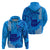 Strong Maui Hoodie Good Living Hawaii with Shaka Sign Kakau Tribal Blue LT9 - Polynesian Pride