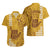 Strong Maui Hawaiian Shirt Good Living Hawaii with Shaka Sign Kakau Tribal Gold LT9 - Polynesian Pride