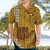 Strong Maui Hawaiian Shirt Good Living Hawaii with Shaka Sign Kakau Tribal Gold LT9 - Polynesian Pride