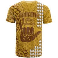 Strong Maui T Shirt Good Living Hawaii with Shaka Sign Kakau Tribal Gold LT9 - Polynesian Pride