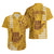 Personalised Strong Maui Hawaiian Shirt Good Living Hawaii with Shaka Sign Kakau Tribal Gold LT9 - Polynesian Pride