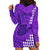 Strong Maui Hoodie Dress Good Living Hawaii with Shaka Sign Kakau Tribal Purple LT9 - Polynesian Pride