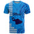 Maui Island T Shirt Kakau Tribal Mixed Polynesian Pattern Blue LT9 Blue - Polynesian Pride