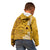 Maui Island Kid Hoodie Kakau Tribal Mixed Polynesian Pattern Gold LT9 - Polynesian Pride