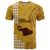 Personalised Maui Island T Shirt Kakau Tribal Mixed Polynesian Pattern Gold LT9 Gold - Polynesian Pride