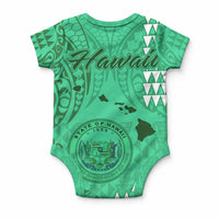Maui Island Baby Onesie Kakau Tribal Mixed Polynesian Pattern Green LT9 - Polynesian Pride
