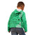 Personalised Maui Island Kid Hoodie Kakau Tribal Mixed Polynesian Pattern Green LT9 - Polynesian Pride