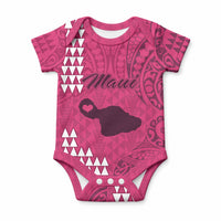 Maui Island Baby Onesie Kakau Tribal Mixed Polynesian Pattern Pink LT9 Pink - Polynesian Pride