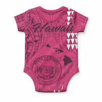 Maui Island Baby Onesie Kakau Tribal Mixed Polynesian Pattern Pink LT9 - Polynesian Pride