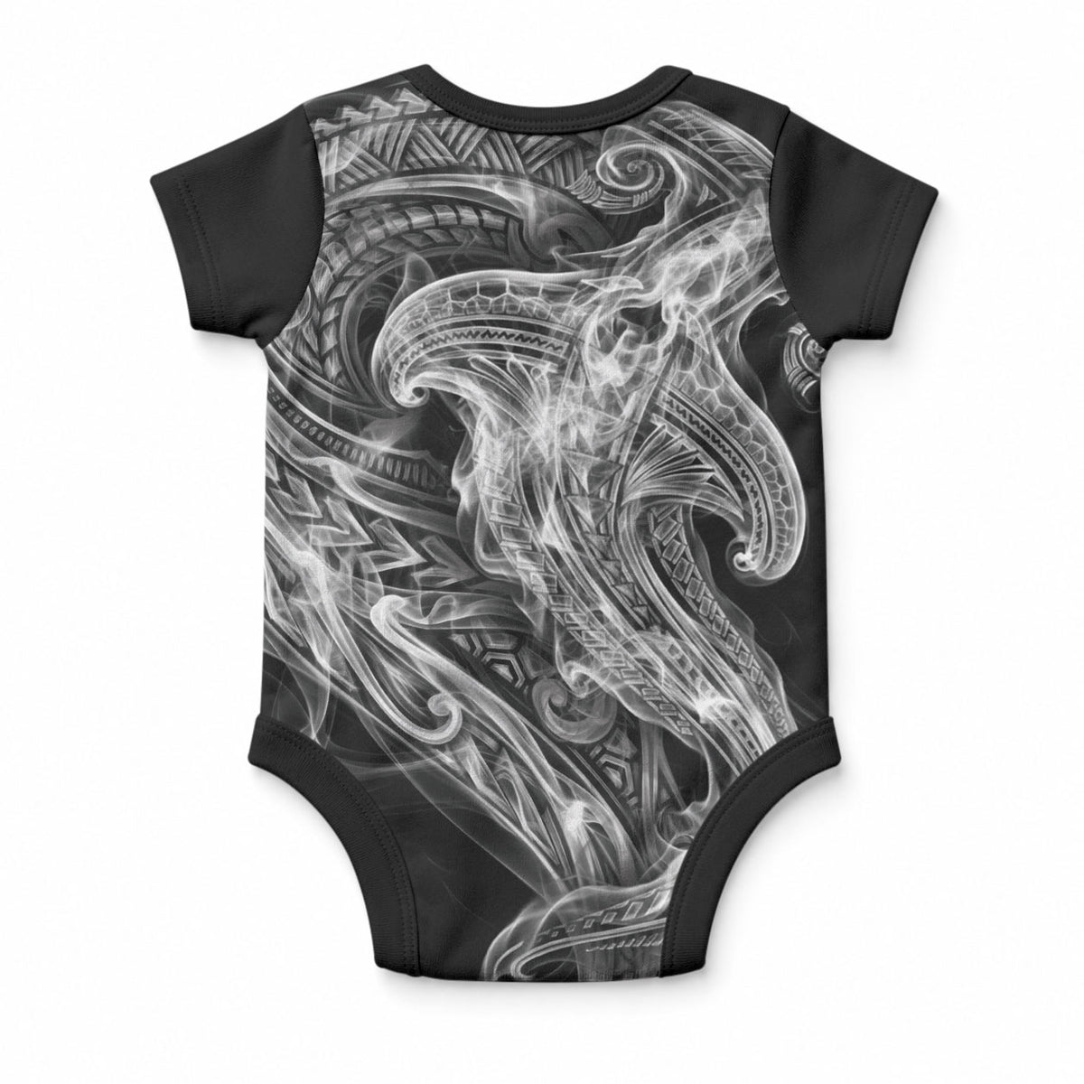 Pango Maori Tribal Hammershark Ghost Spirit Baby Onesie