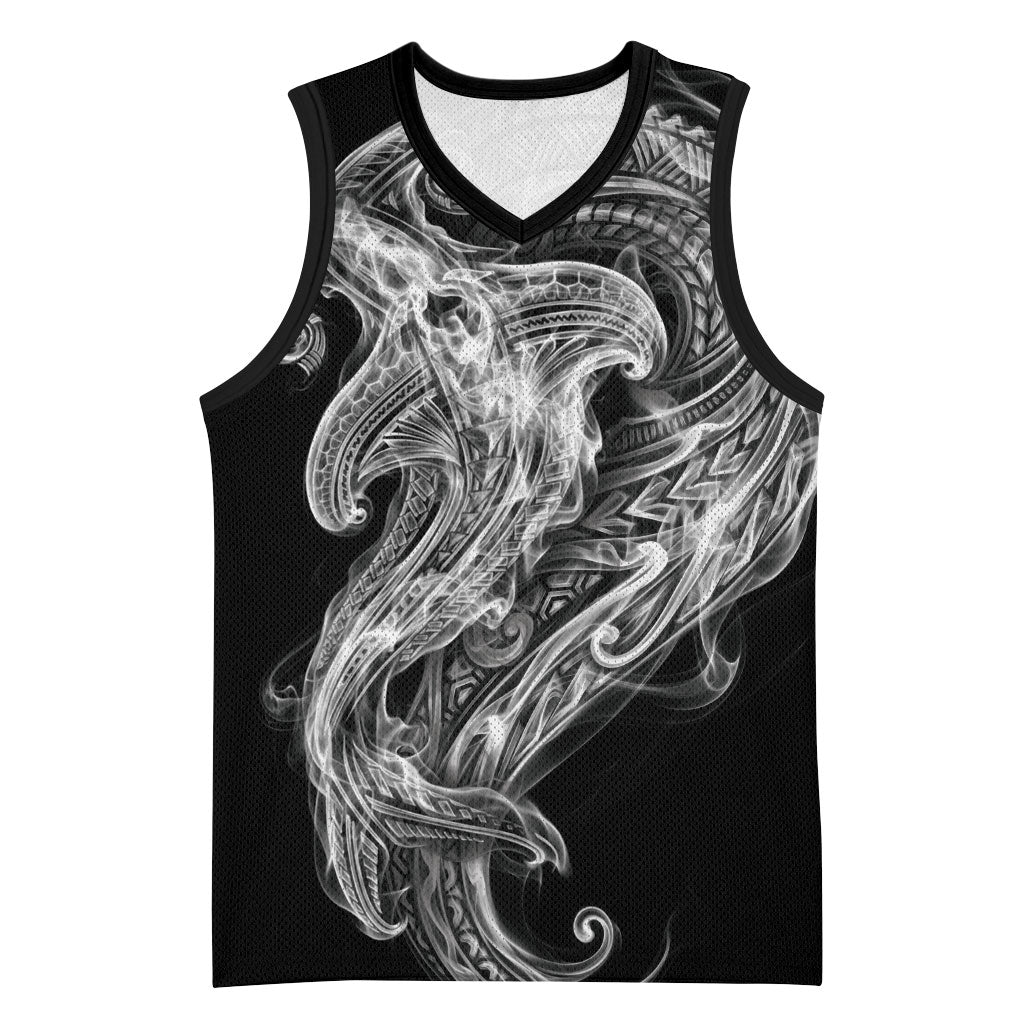 Pango Maori Tribal Hammershark Ghost Spirit Basketball Jersey