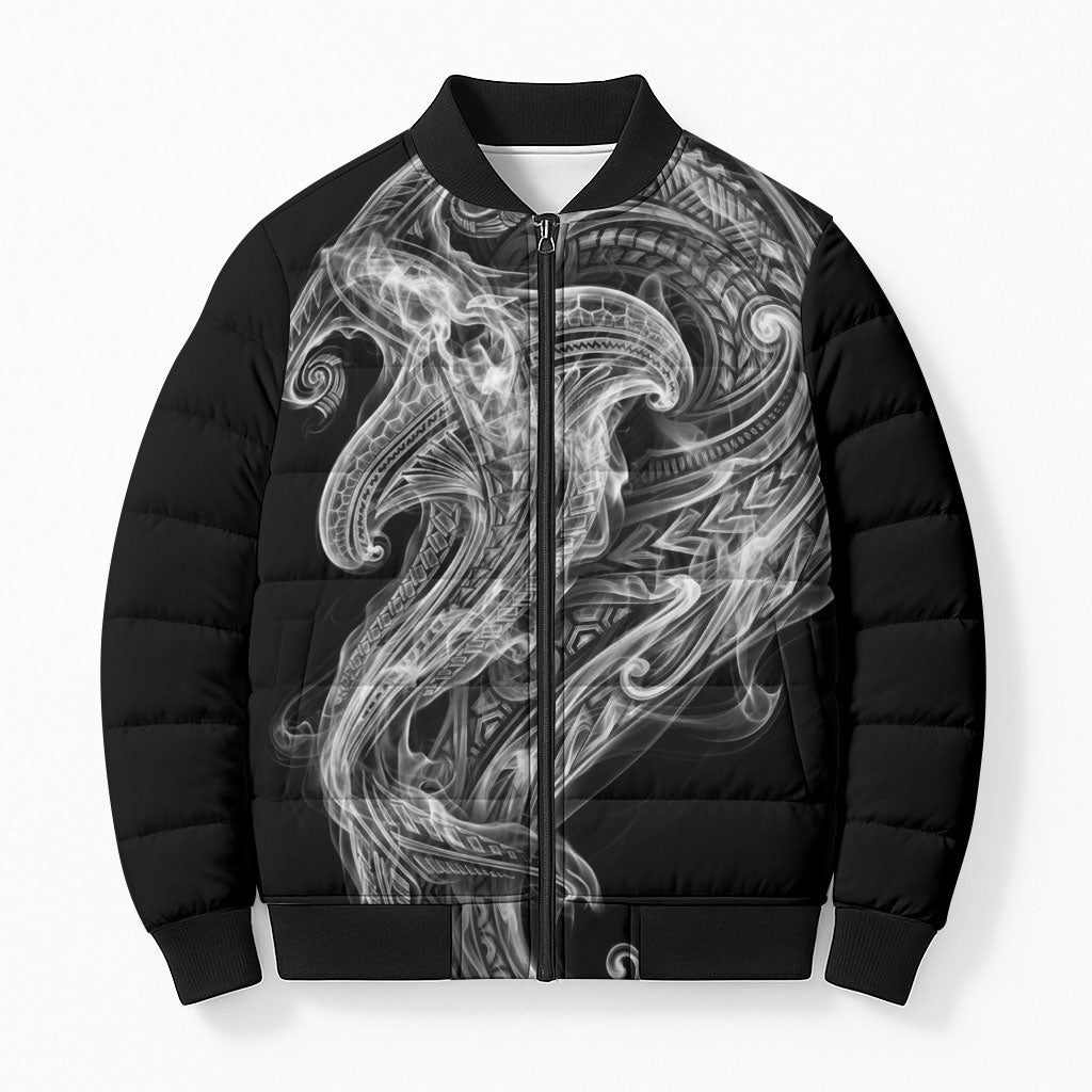 Pango Maori Tribal Hammershark Ghost Spirit Bomber Puffer Jacket