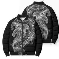 Pango Maori Tribal Hammershark Ghost Spirit Bomber Puffer Jacket