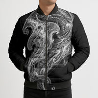 Pango Maori Tribal Hammershark Ghost Spirit Bomber Puffer Jacket