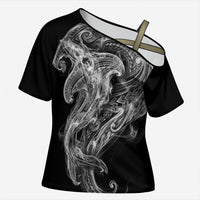 Pango Maori Tribal Hammershark Ghost Spirit Cross Shoulder Shirt