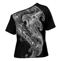 Pango Maori Tribal Hammershark Ghost Spirit Cross Shoulder Shirt