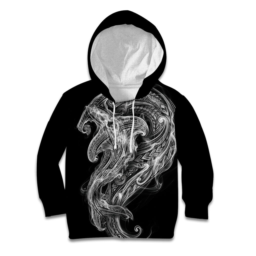 Pango Maori Tribal Hammershark Ghost Spirit Kid Hoodie