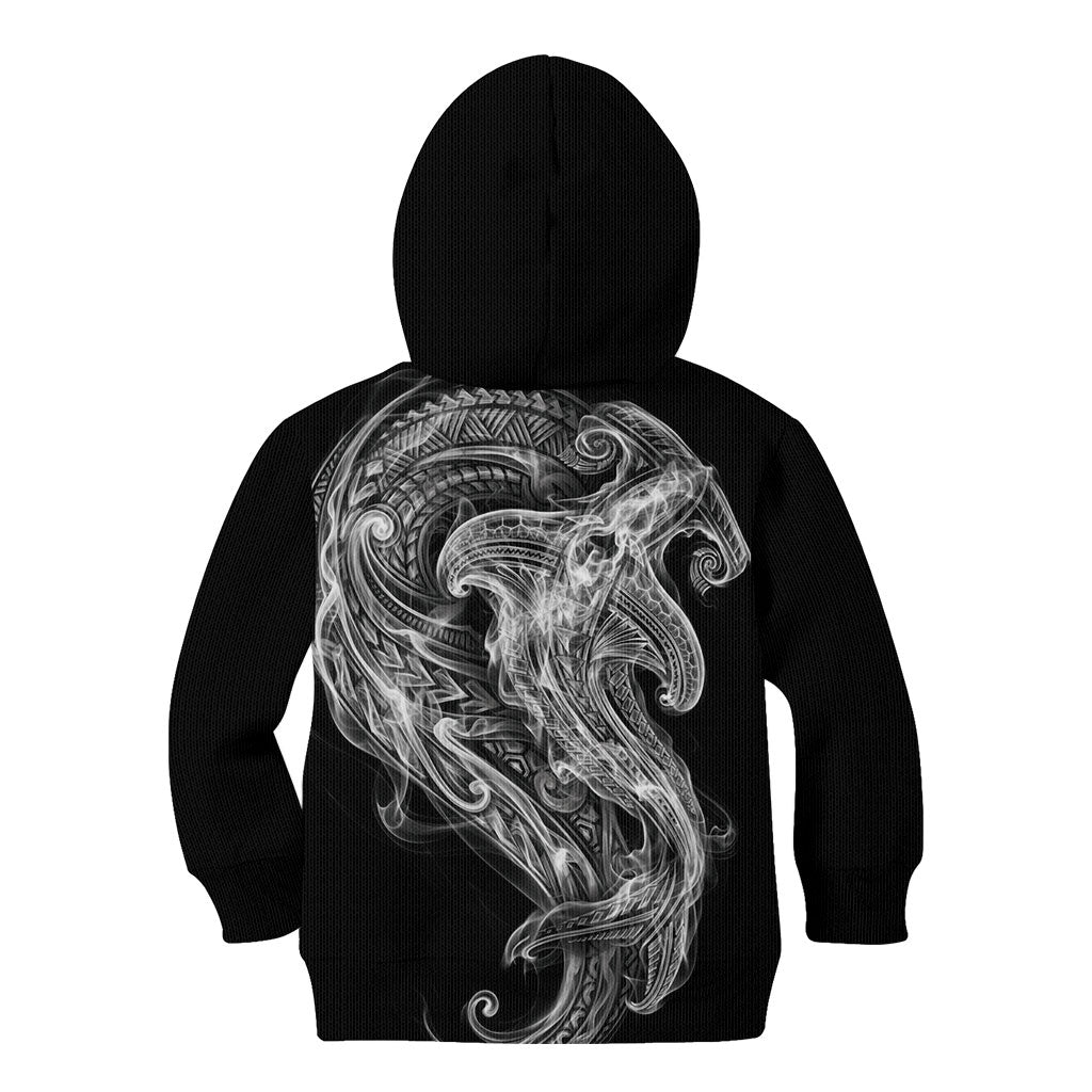 Pango Maori Tribal Hammershark Ghost Spirit Kid Hoodie