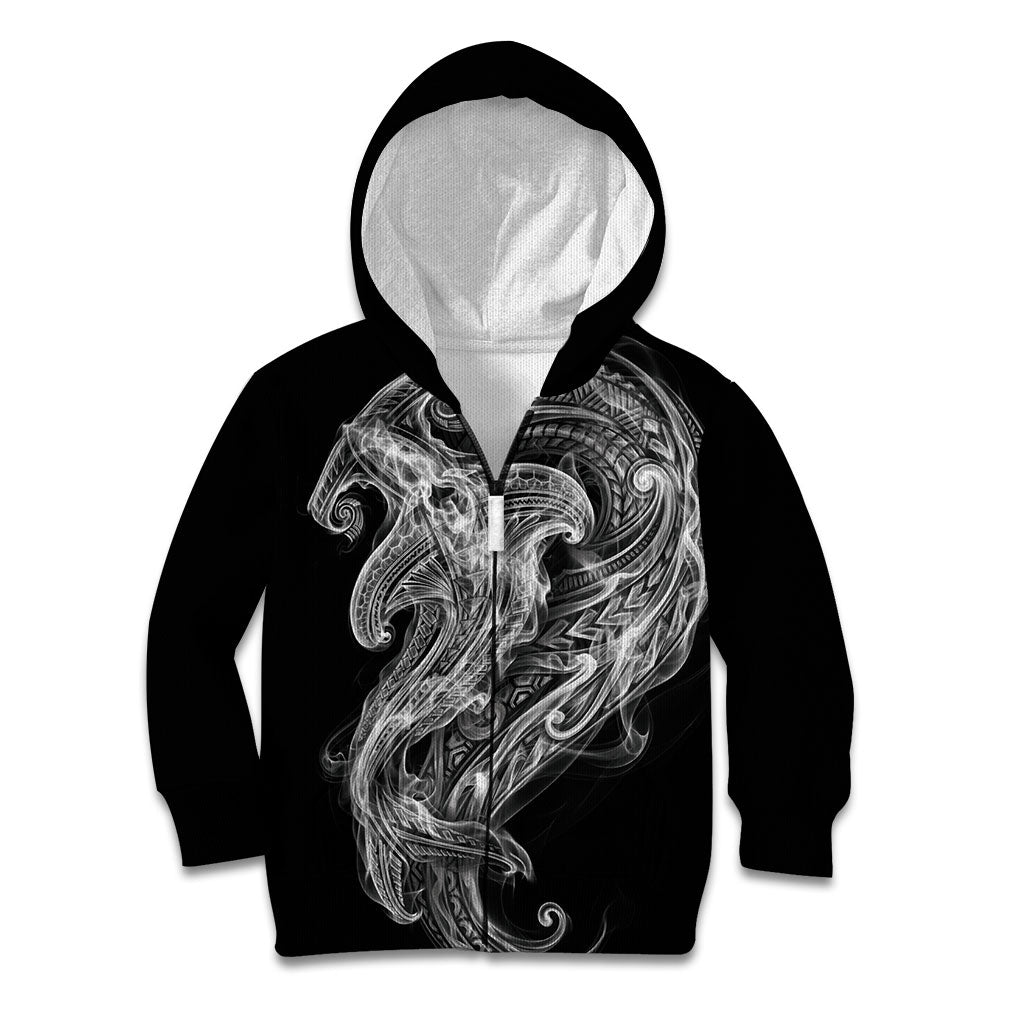 Pango Maori Tribal Hammershark Ghost Spirit Kid Hoodie