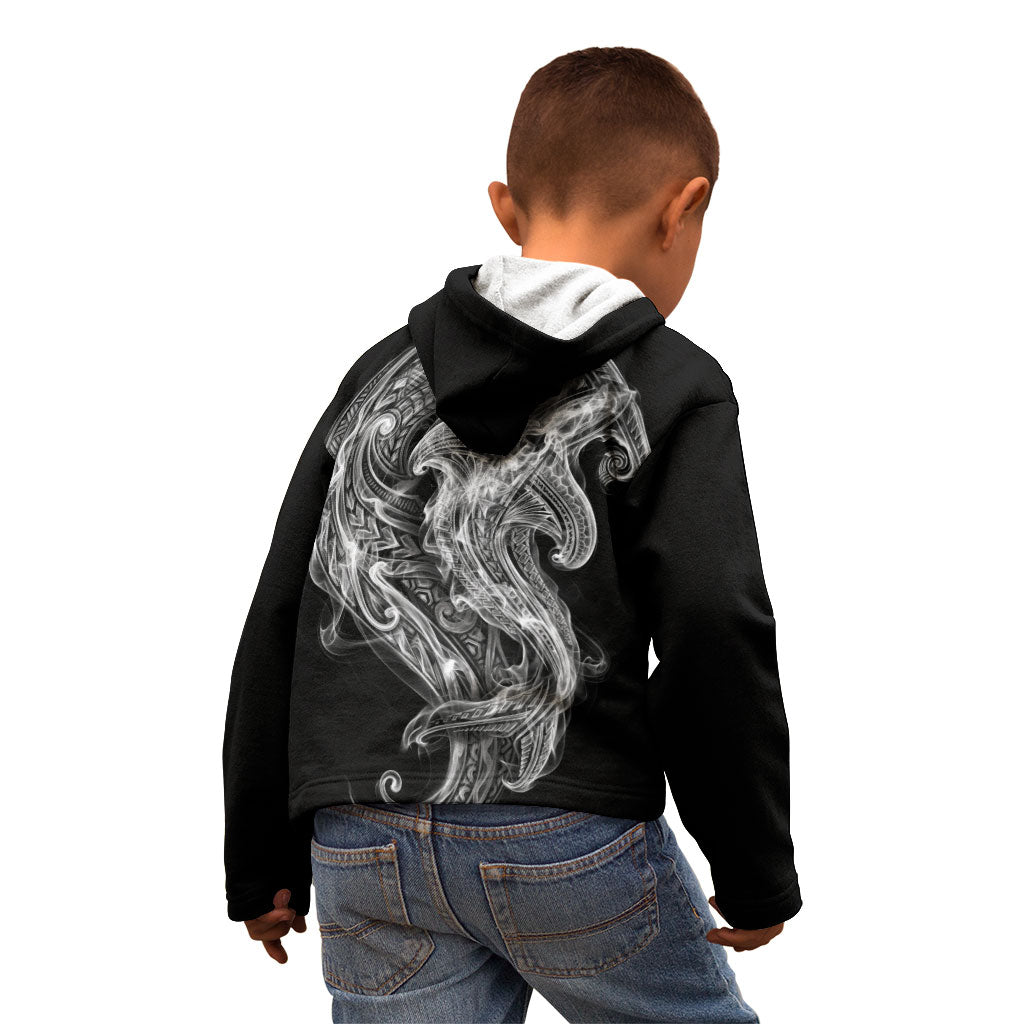 Pango Maori Tribal Hammershark Ghost Spirit Kid Hoodie