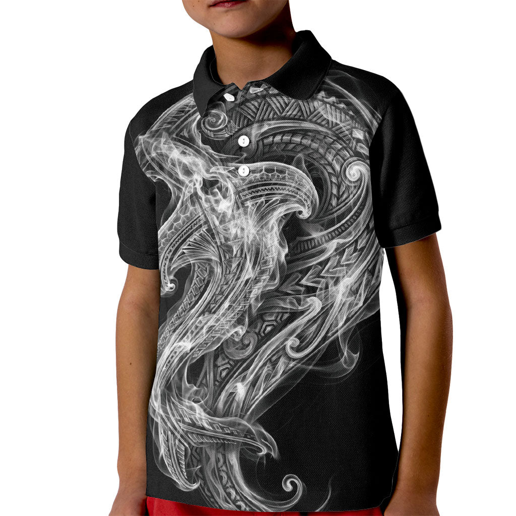 Pango Maori Tribal Hammershark Ghost Spirit Kid Polo Shirt