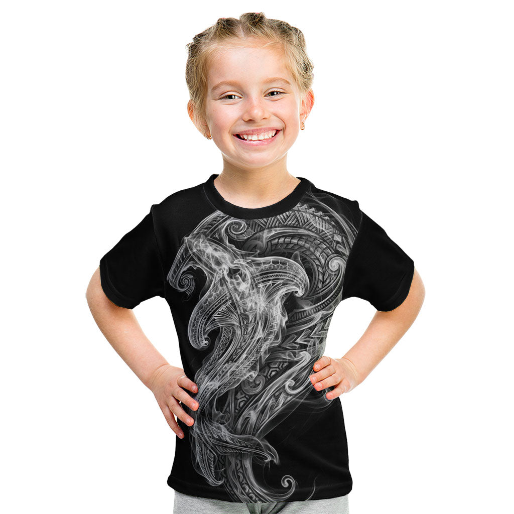 Pango Maori Tribal Hammershark Ghost Spirit Kid T Shirt