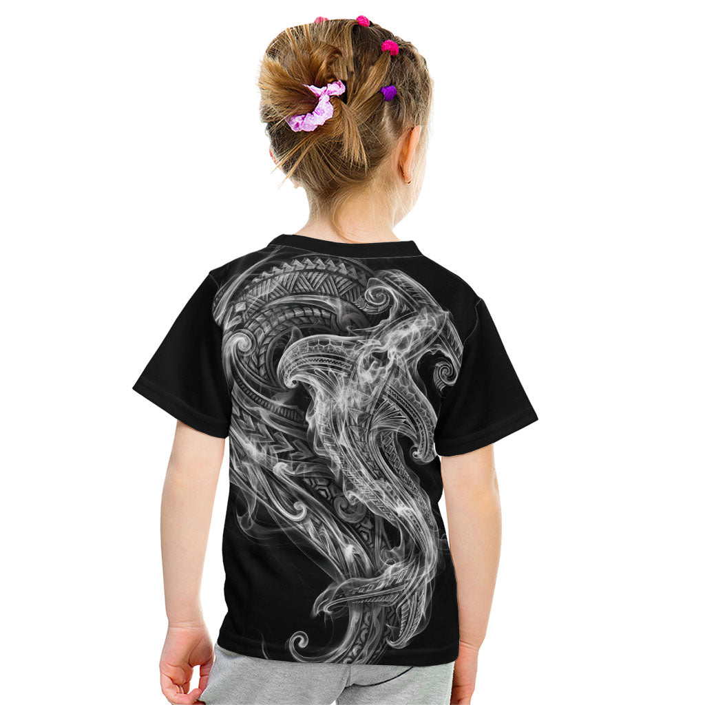 Pango Maori Tribal Hammershark Ghost Spirit Kid T Shirt