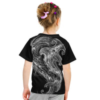 Pango Maori Tribal Hammershark Ghost Spirit Kid T Shirt