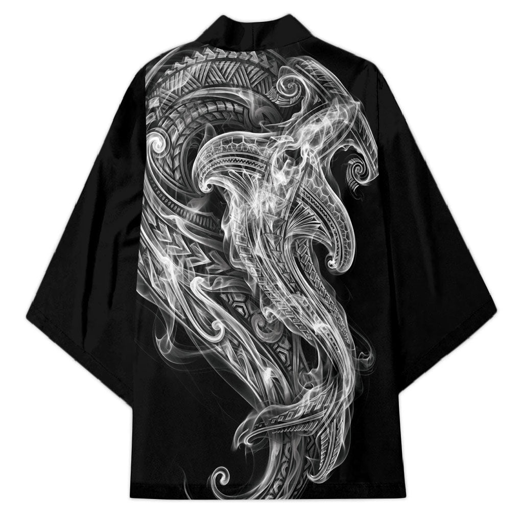 Pango Maori Tribal Hammershark Ghost Spirit Kimono