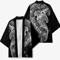 Pango Maori Tribal Hammershark Ghost Spirit Kimono