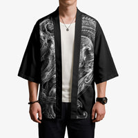 Pango Maori Tribal Hammershark Ghost Spirit Kimono