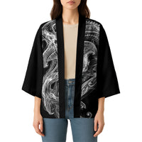 Pango Maori Tribal Hammershark Ghost Spirit Kimono