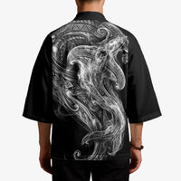 Pango Maori Tribal Hammershark Ghost Spirit Kimono